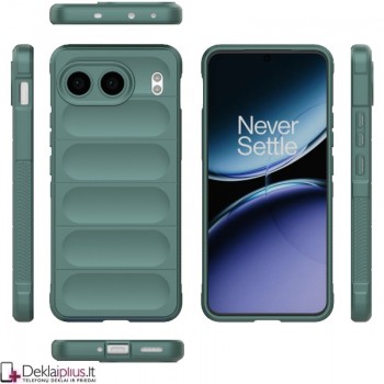 Magic Shield guminis dėklas su kameros apsauga - žalias (Oneplus Nord 4) Magic Shield guminis dėklas su kameros apsauga - žalias (Oneplus Nord 4)